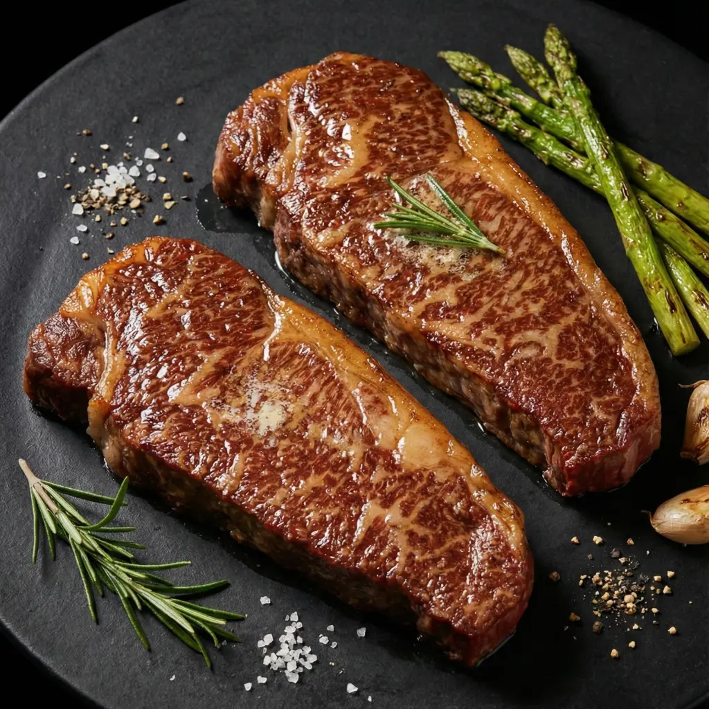 2  Yugo Wagyu Beef Striploin Steak MB 45.webp