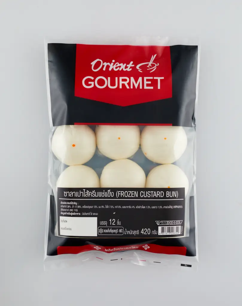 ORIENT GOURMET FROZEN CUSTARD BUN ซาลาเปาไส้ครีม 12PCS X 35G (Front).webp
