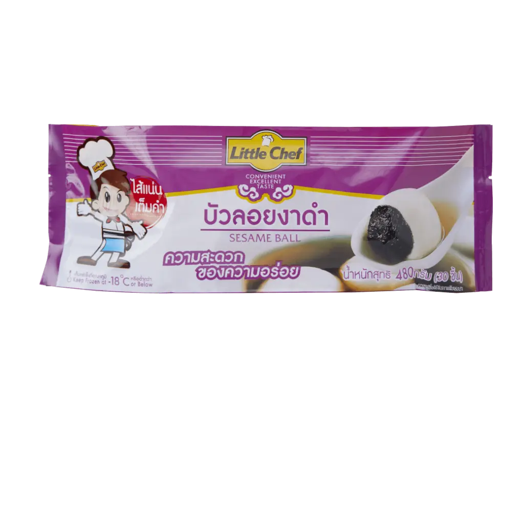 Frozen Sesame Ball Little Chef บัวลอยงาดำแช่แข็ง ลิตเติ้ลเชฟ 480g.webp