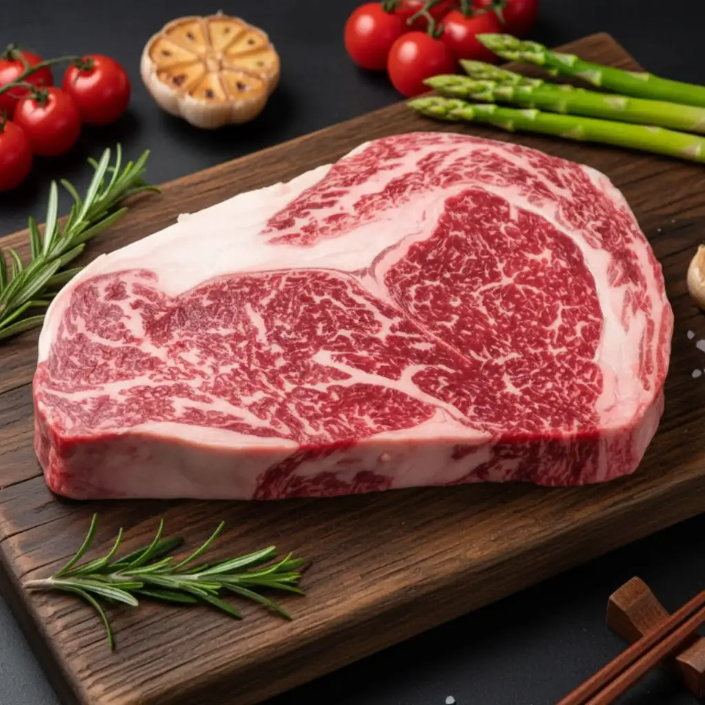 Kagoshima Wagyu A5 Ribeye Steak (Portion Cut) เนื้อคาโกชิมาวากิว ริบอาย A5 ตัดสเต็ค
