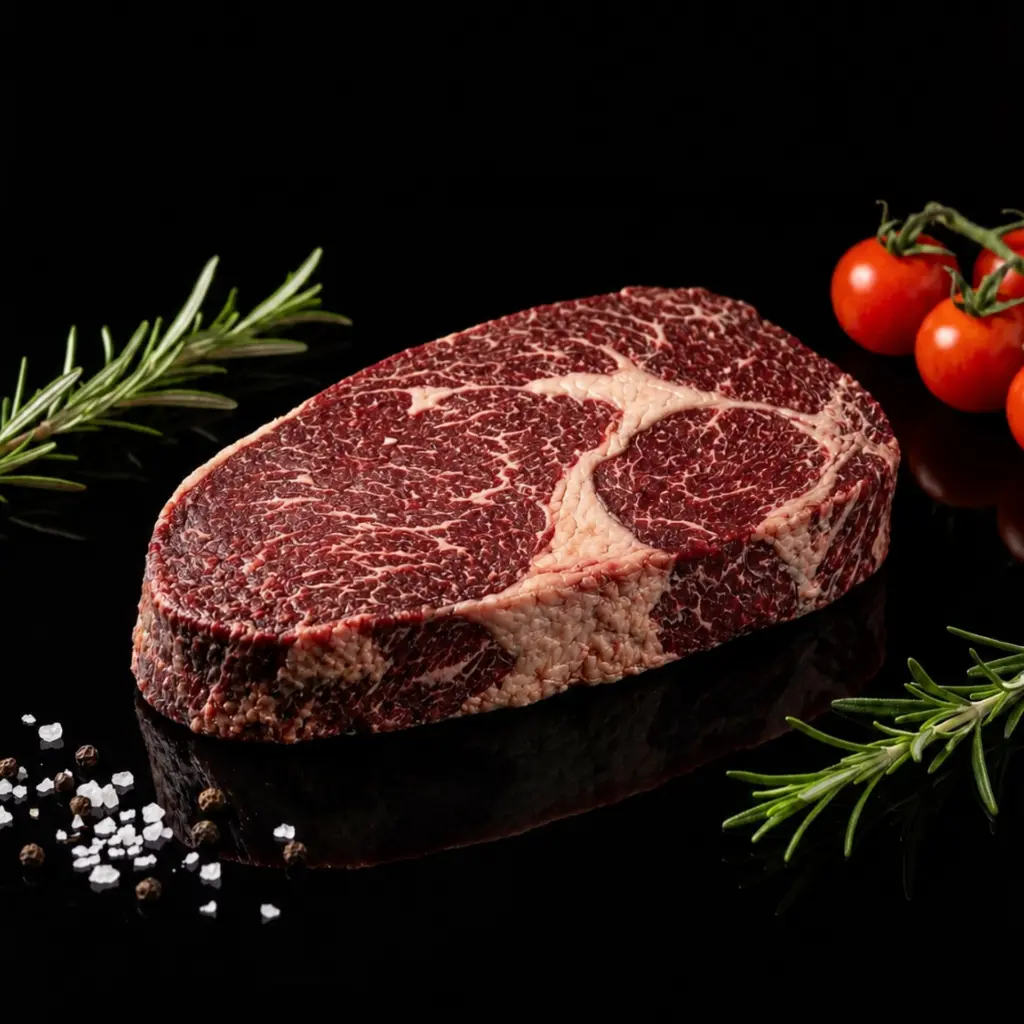 Rosedale Ruby 180 Days Grain Fed Beef Ribeye Dry Aged 40 Day (Portion Cut) เนื้อออสเตรเลีย เกรนเฟด 180 วัน ริปอายดรายเอจ 40 วัน ตัดสเต็ค