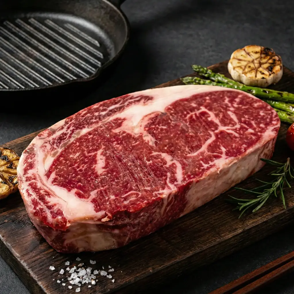 Ruby Reserve Wagyu Beef Striploin Steak MB 6/7 เนื้อวากิวออสเตรเลีย สตริปลอยน์ MB6/7 ตัดสเต็ค