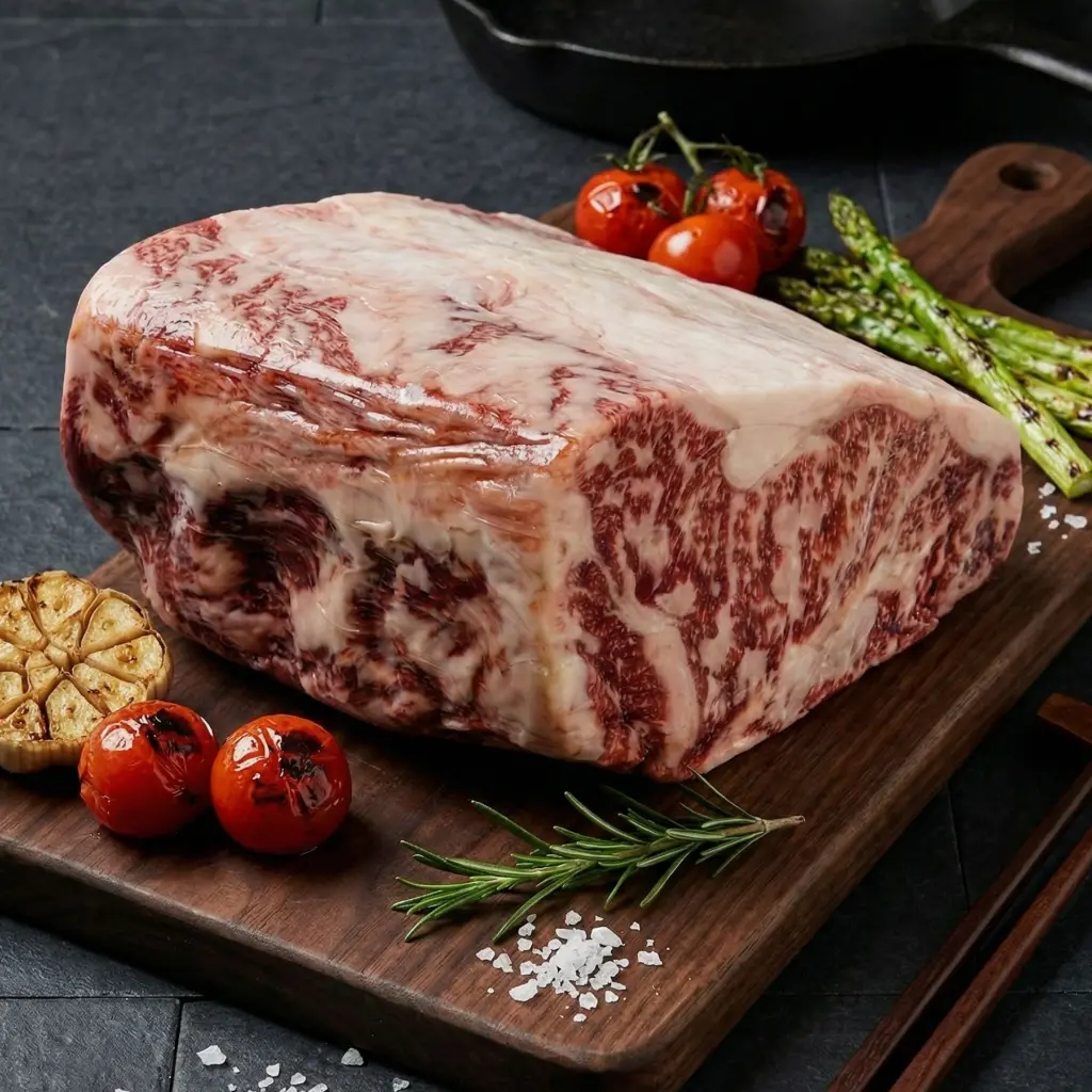 Hokkaido Tokachi Nobels Herb Beef Striploin - Full Block  เนื้อฮอกไกโด โทคาชิ โนเบลส์ เฮิร์บ สตริปลอยน์ ยกก้อน 