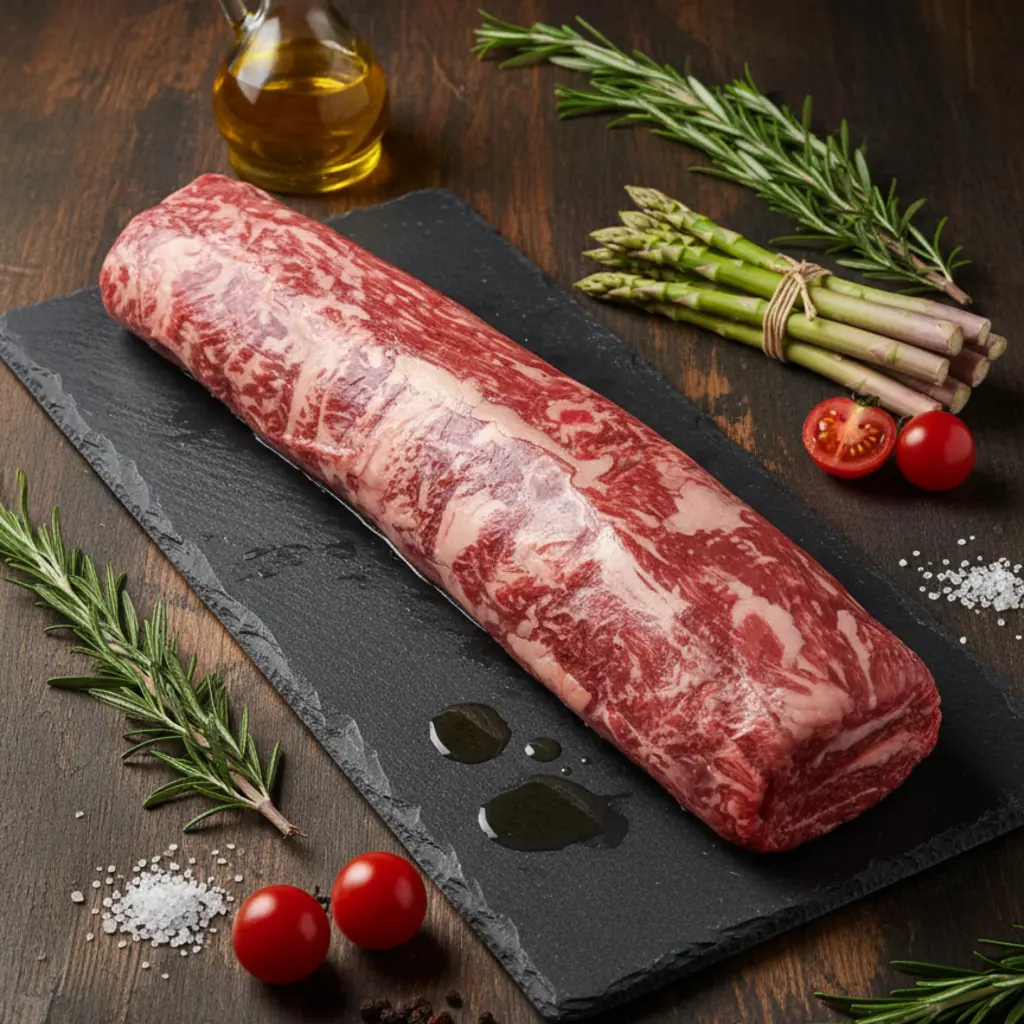 Yugo F1 Wagyu Beef Tenderloin MB 6/7 - Full Block  เนื้อยูโก F1 วากิวออสเตรเลีย เทนเดอลอยน์ MB 6/7 - ยกก้อน