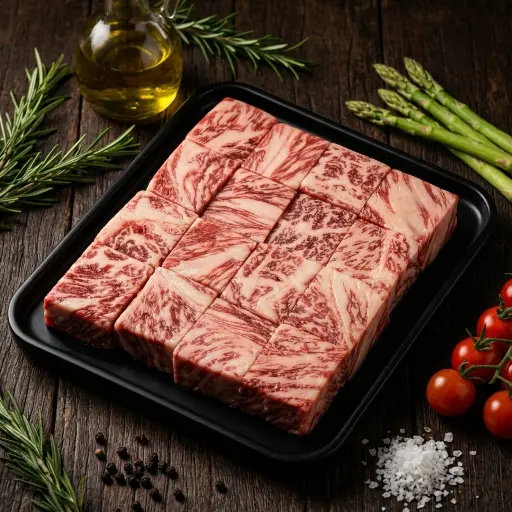 [CMBE02103706] Kagoshima Wagyu Striploin A4 Diced Steak 250g