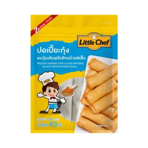 [SSGB001EBLC0001] ปอเปี๊ยะกุ้งอบวุ้นเส้นพริกไทยดำ 450g (1bg x 30 pcs x 15g) - Pack