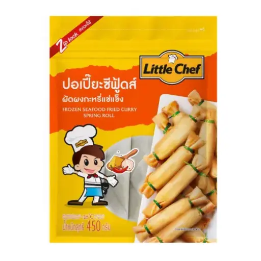[SFSF001EBLC0001] ปอเปี๊ยะซีฟู้ดส์ผัดผงกะหรี่ 450g (1bg x 30pcs x 15g) - Pack