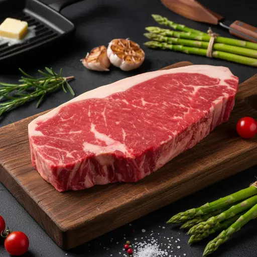 Ruby Reserve Wagyu Beef Striploin Steak MB 8/9 เนื้อวากิวออสเตรเลีย สตริปลอยน์ MB8/9 ตัดสเต็ค